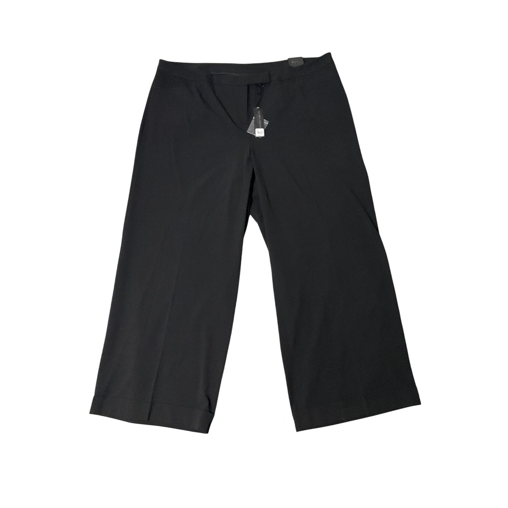Lane Bryant‎ Tailored Stretch Pants Womens 28 Regular Black Wide Leg Career NEW